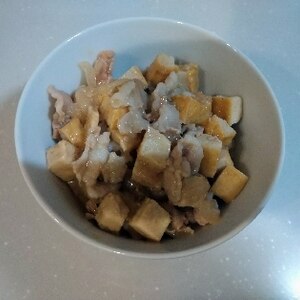 節約レシピ！豚バラと厚あげ丼☆おろし玉ねぎソース☆